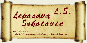 Leposava Sokolović vizit kartica